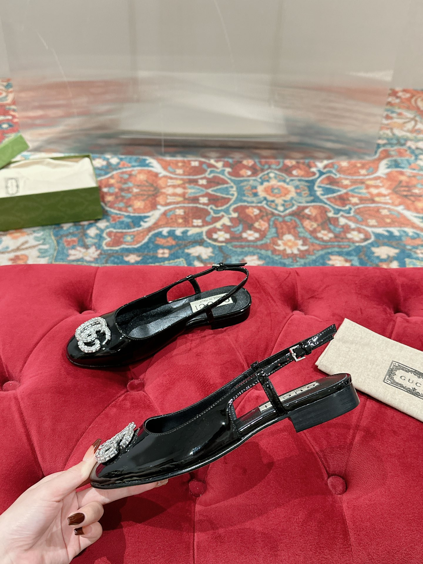 UA G*u*i BALLERINA WITH DOUBLE G