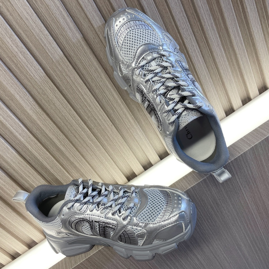 UA D*0r Chrono Sneaker Gray Mesh with Silver-Tone