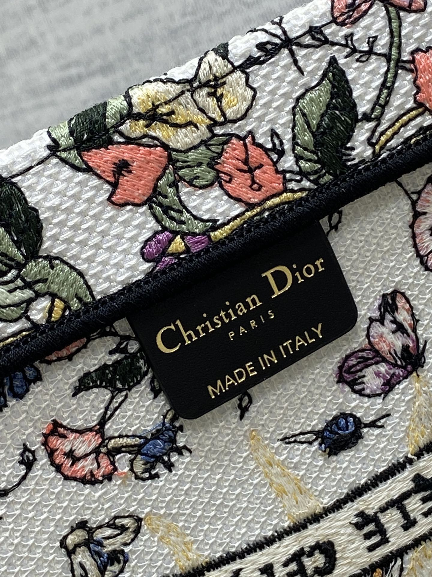 D*0r Book Tote  Ecru Multicolor D*0r 4 Saisons Été Soleil Embroidery 42 x18 x35cm