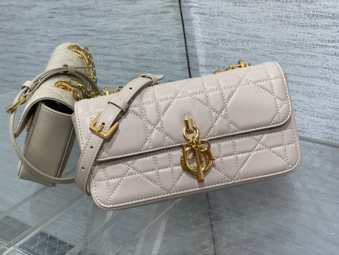 D*0r Mini D*0r Ange Bag Pink Macrocannage Calfskin 20 x 12 x 5 cm