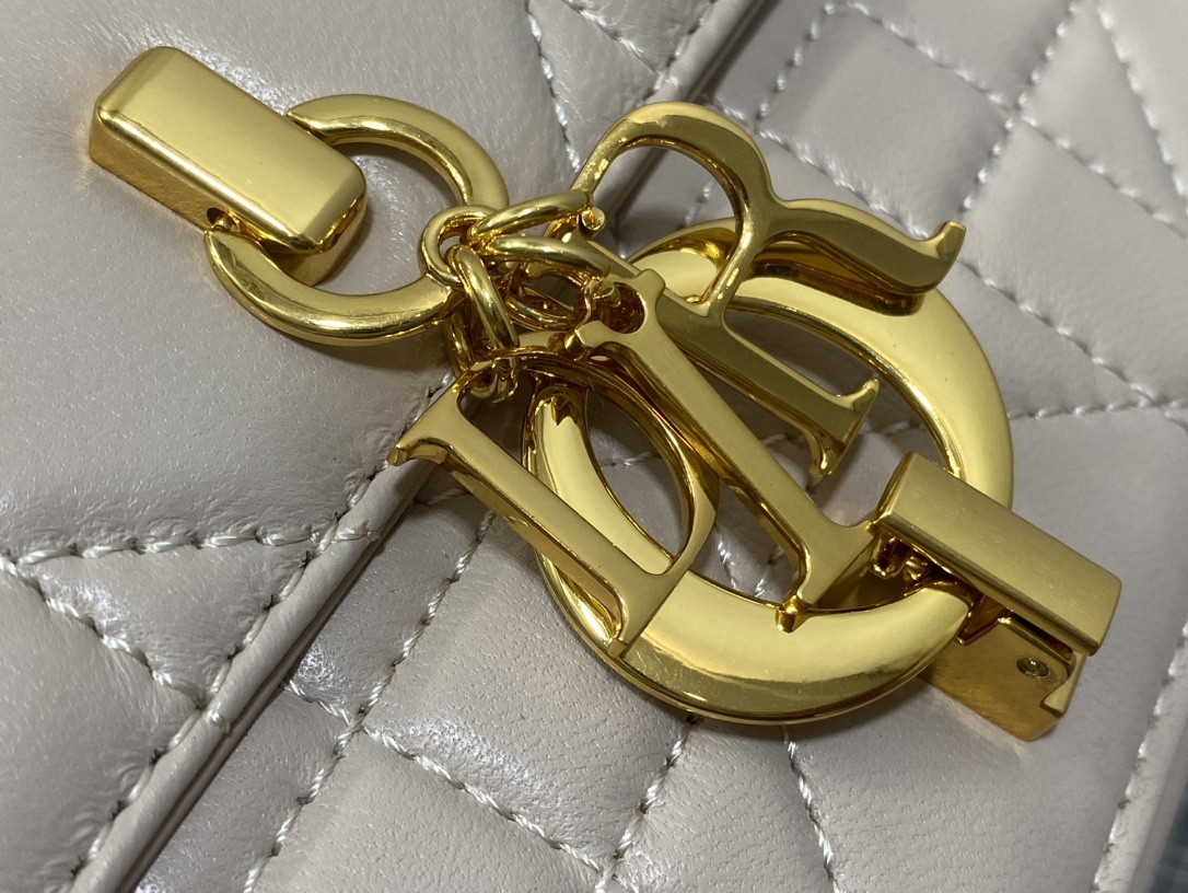 D*0r Mini D*0r Ange Bag Pink Macrocannage Calfskin 20 x 12 x 5 cm