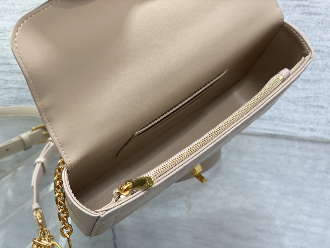 D*0r Mini D*0r Ange Bag Pink Macrocannage Calfskin 20 x 12 x 5 cm