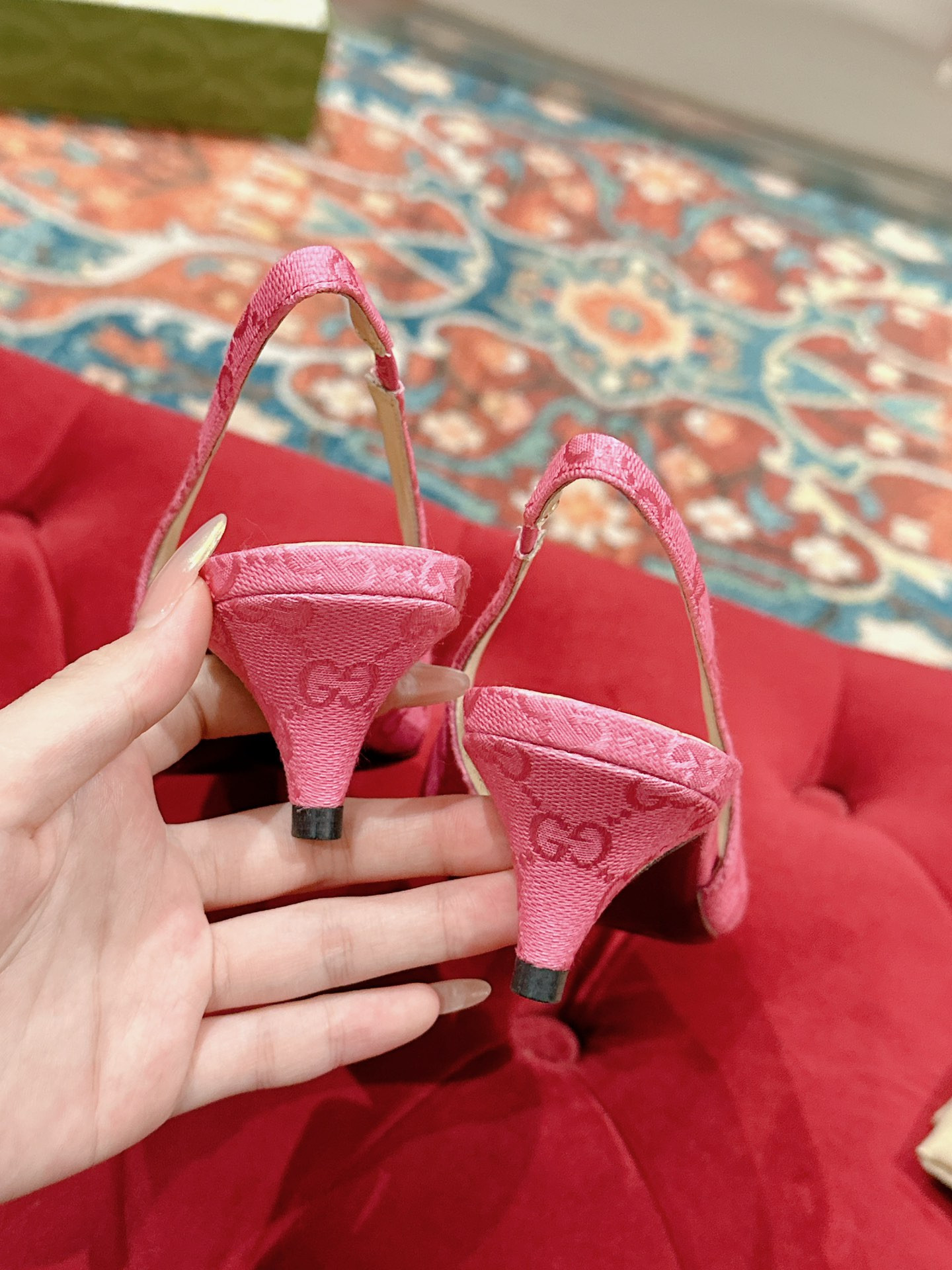 UA G*u*i HORSEBIT SLINGBACK PUMP LOW HEEL