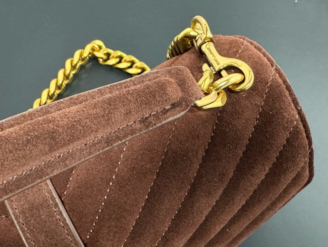 Y*L LOULOU QUILTED SUEDE 23x17x9cm