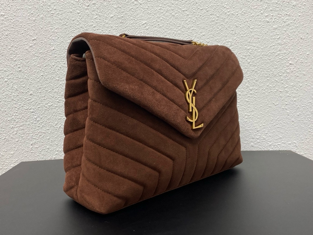 Y*L LOULOU QUILTED SUEDE 32x22x9cm