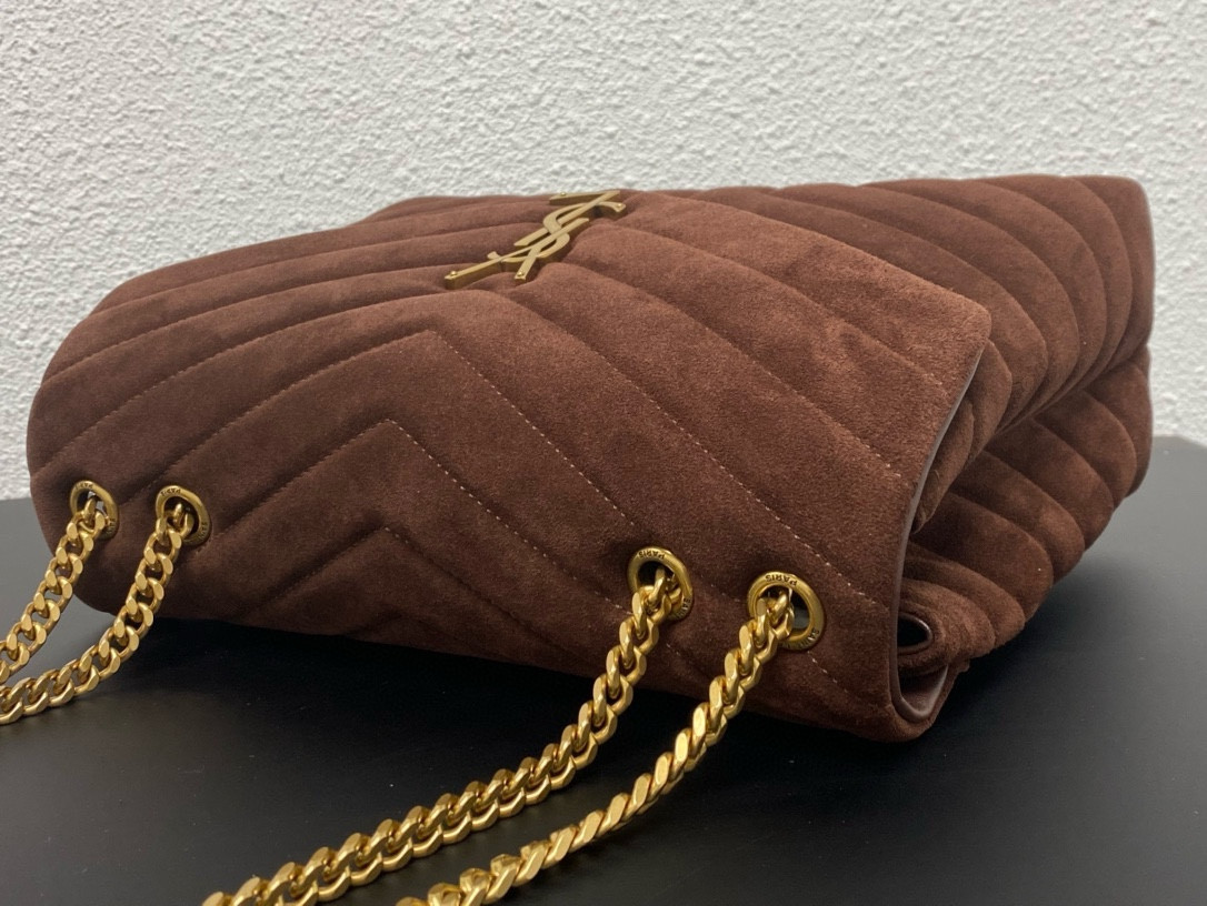 Y*L LOULOU QUILTED SUEDE 32x22x9cm