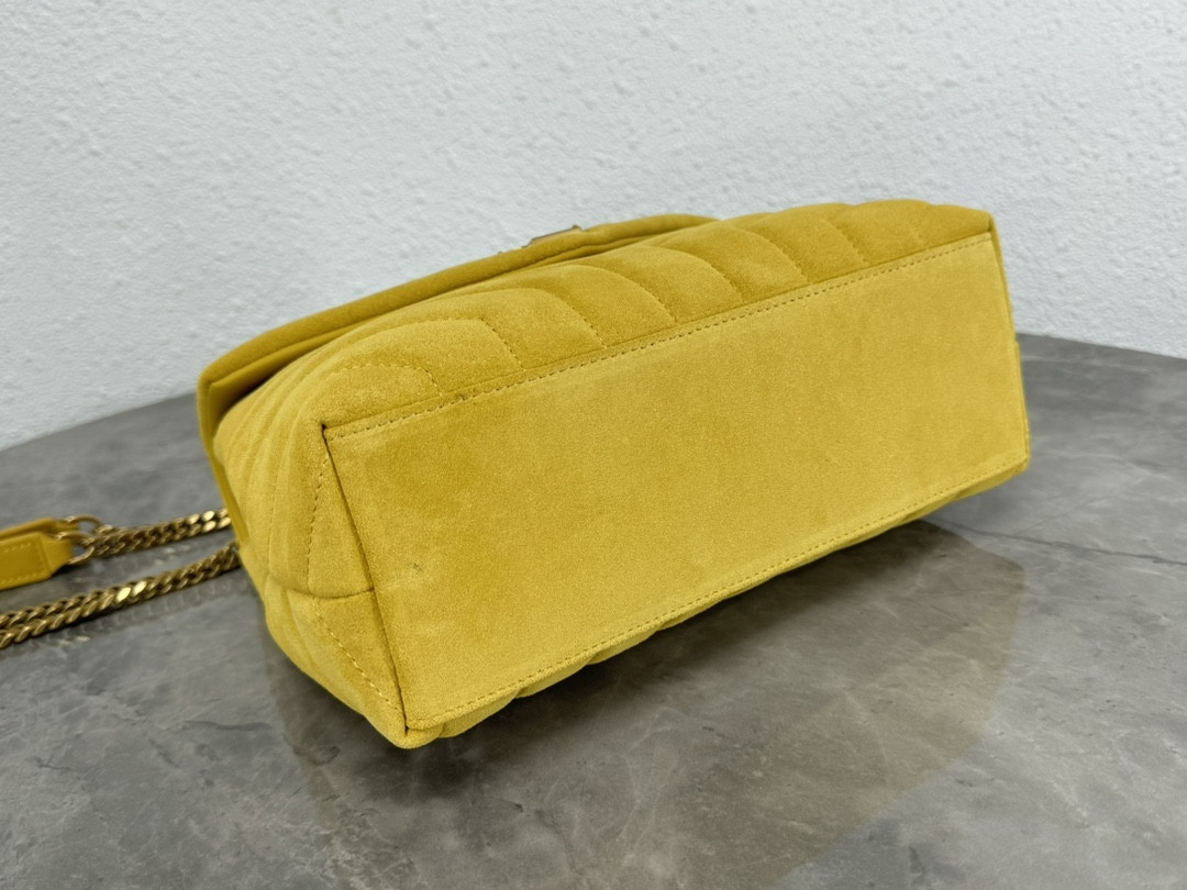 Y*L LOULOU QUILTED SUEDE 23x17x9cm