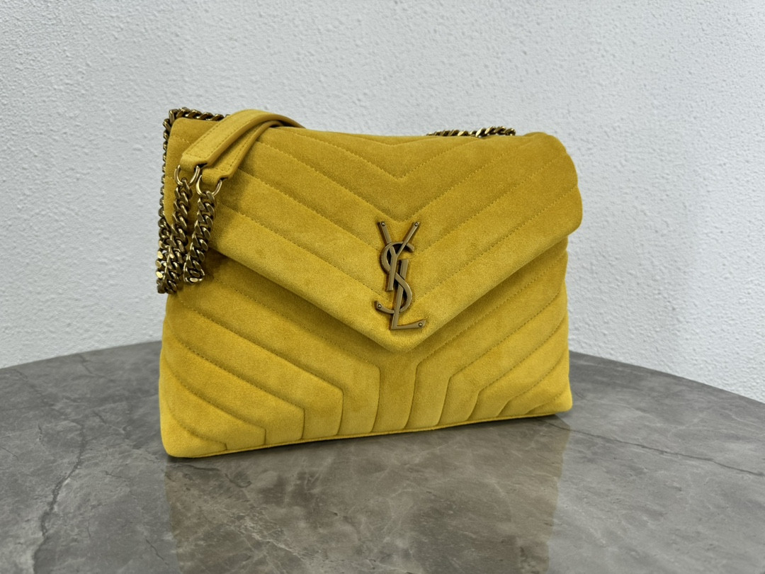 Y*L LOULOU QUILTED SUEDE 32x22x9cm