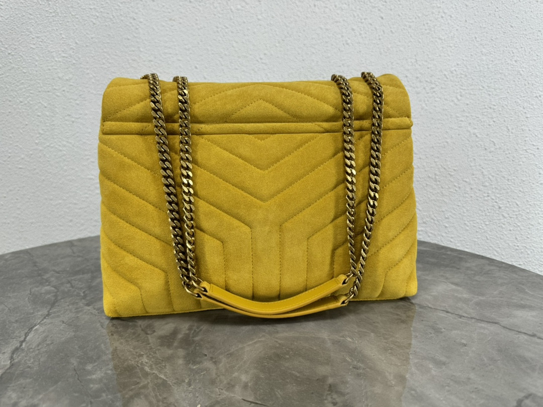 Y*L LOULOU QUILTED SUEDE 32x22x9cm