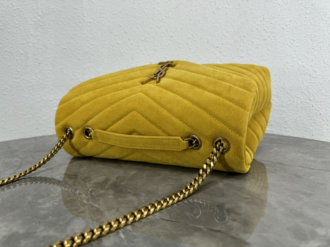 Y*L LOULOU QUILTED SUEDE 32x22x9cm