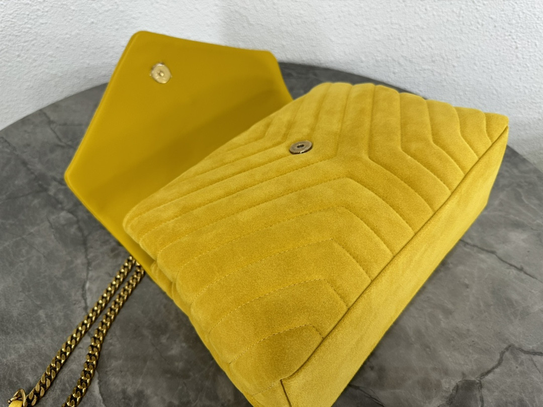 Y*L LOULOU QUILTED SUEDE 32x22x9cm