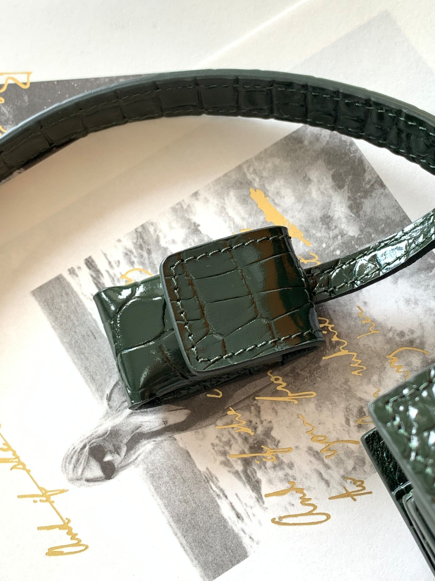 Y*L SAC DE JOUR IN CROCODILE EMBOSSED LEATHER - NANO 22x18x10.5cm