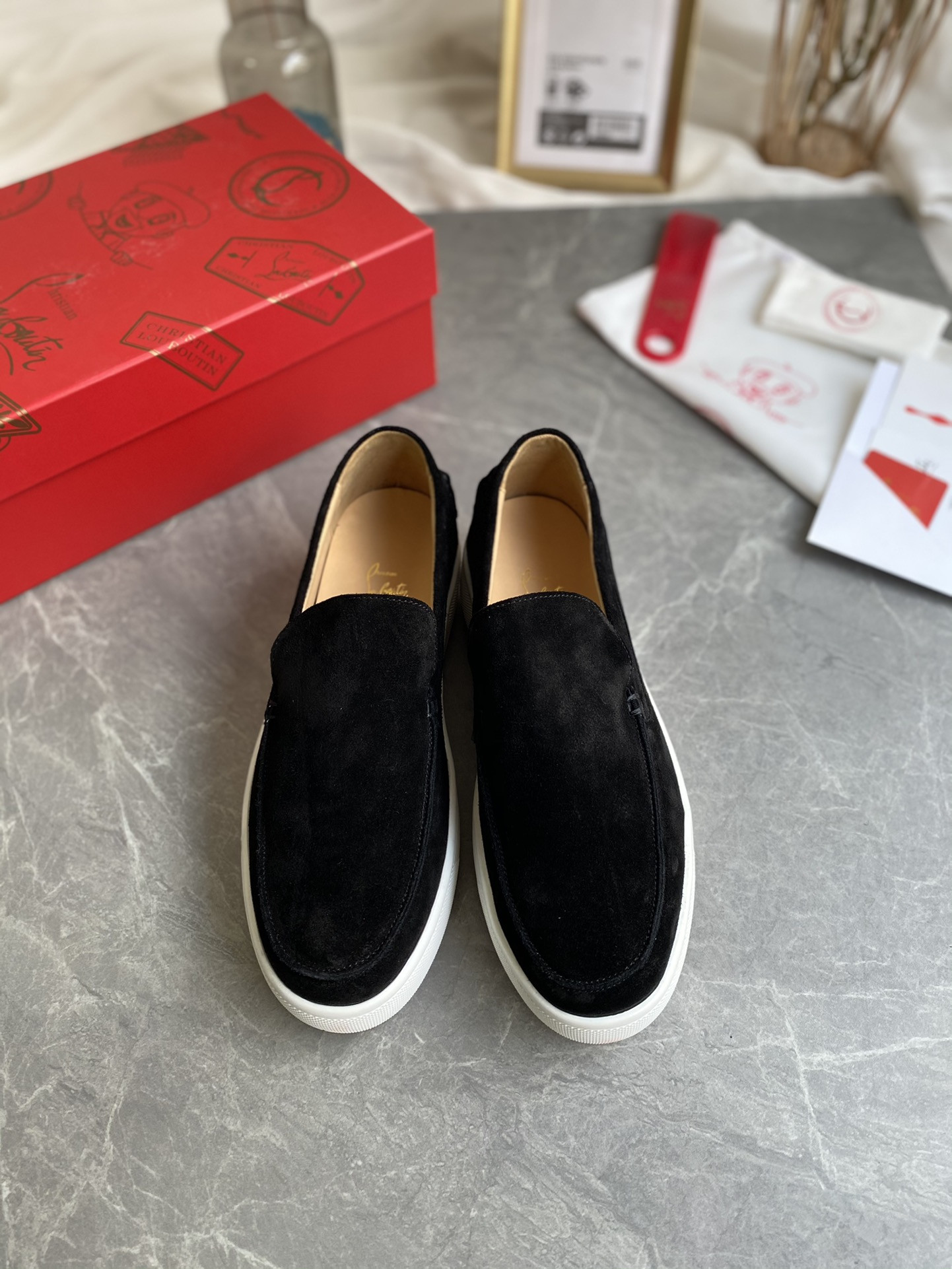 UA Ch**an Louboutin thick-soled loafers