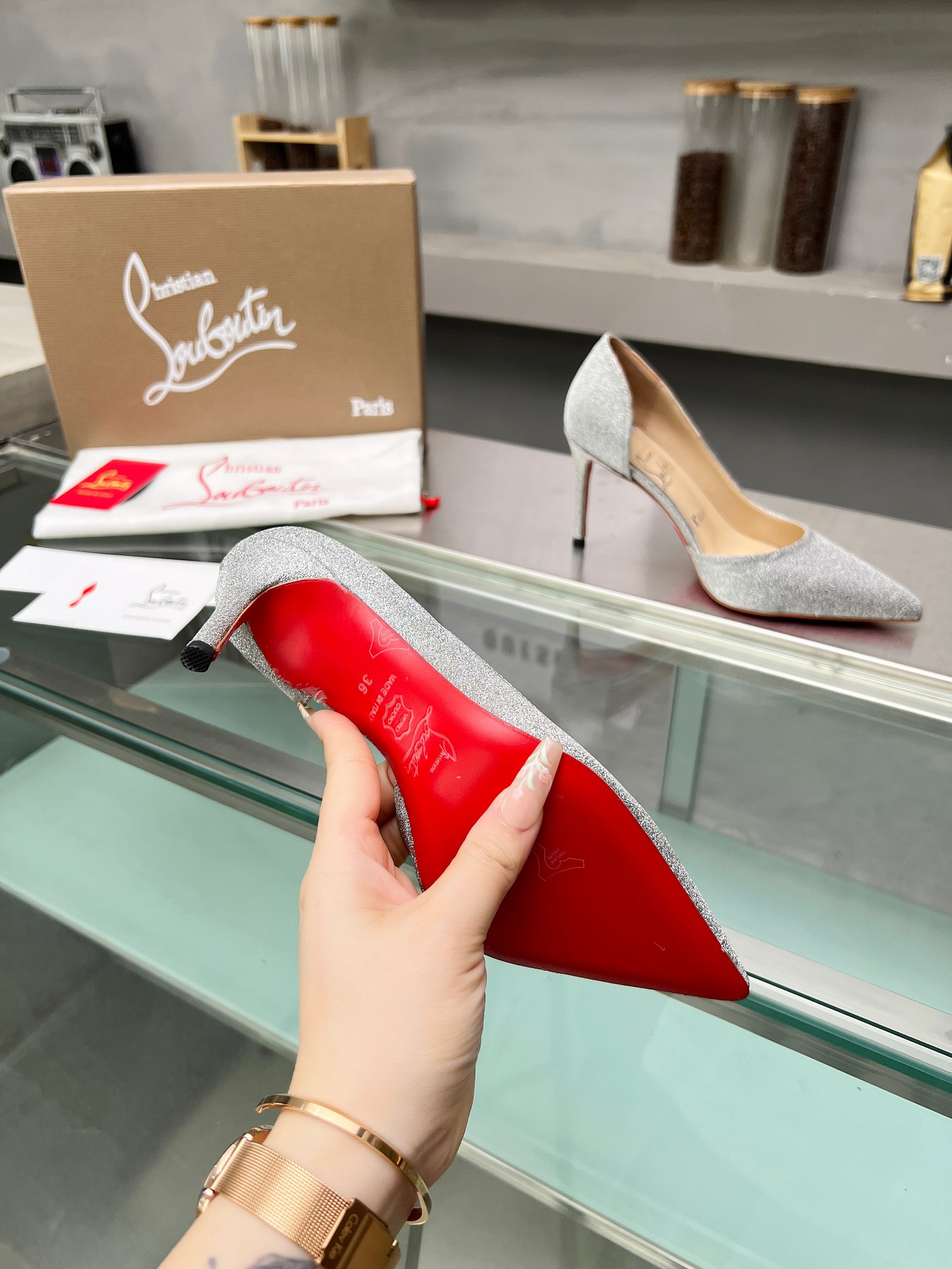 UA Ch**an Louboutin CL red-bottom shoes