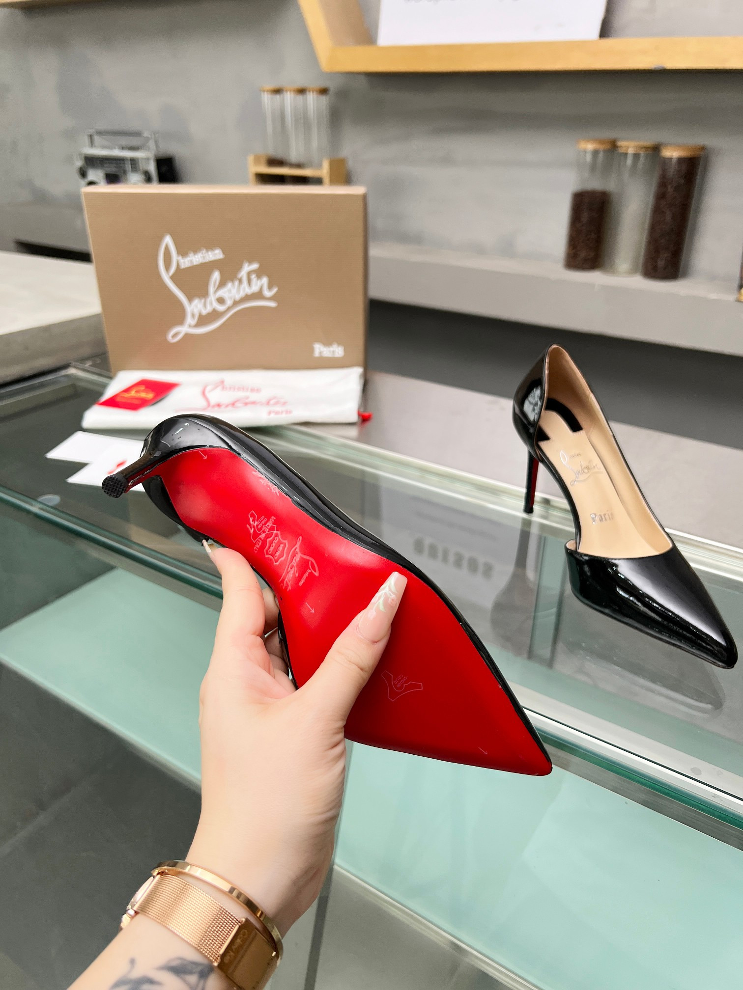 UA Ch**an Louboutin CL red-bottom shoes