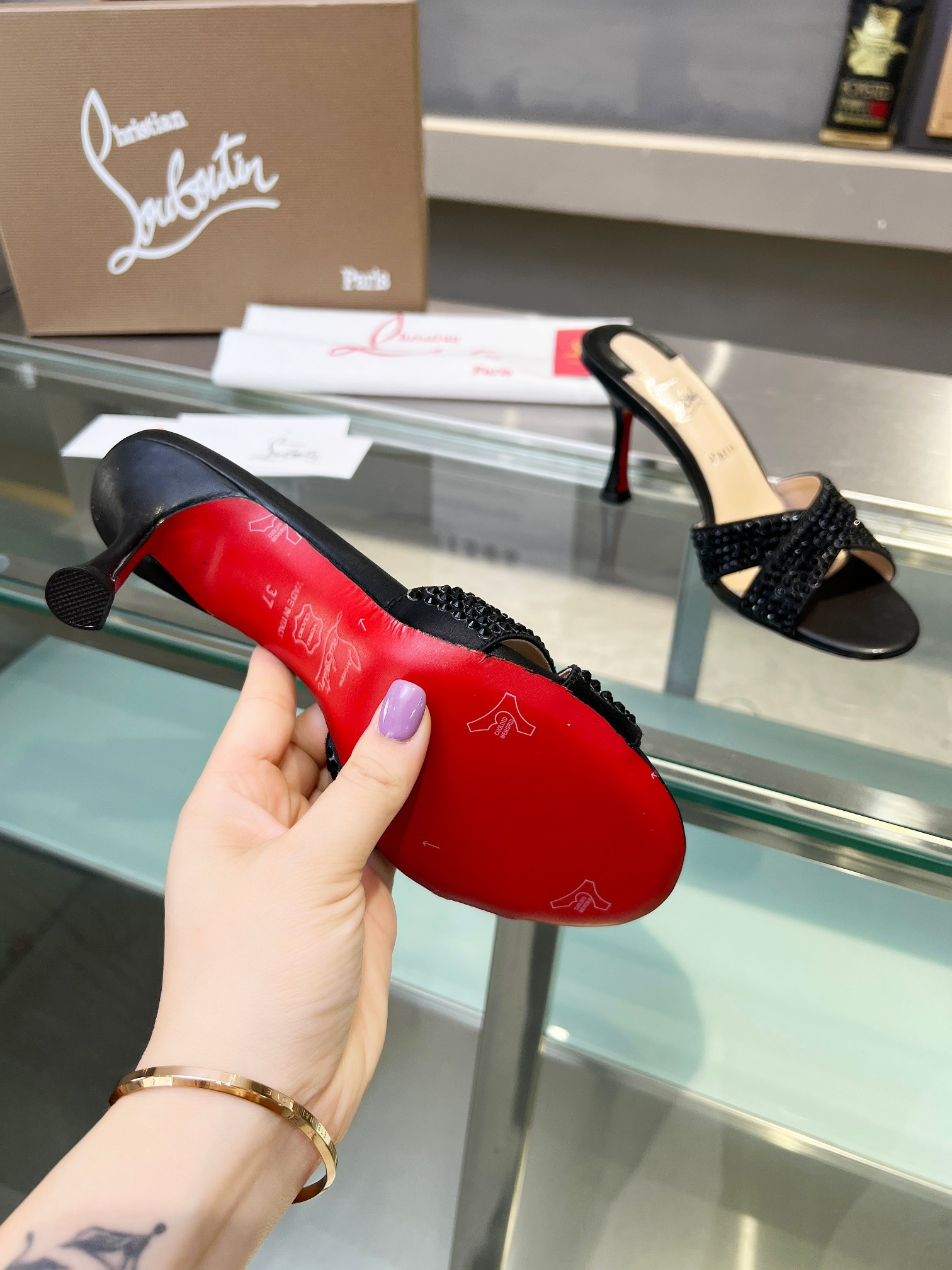 UA Ch**an Louboutin CL red-bottom shoes