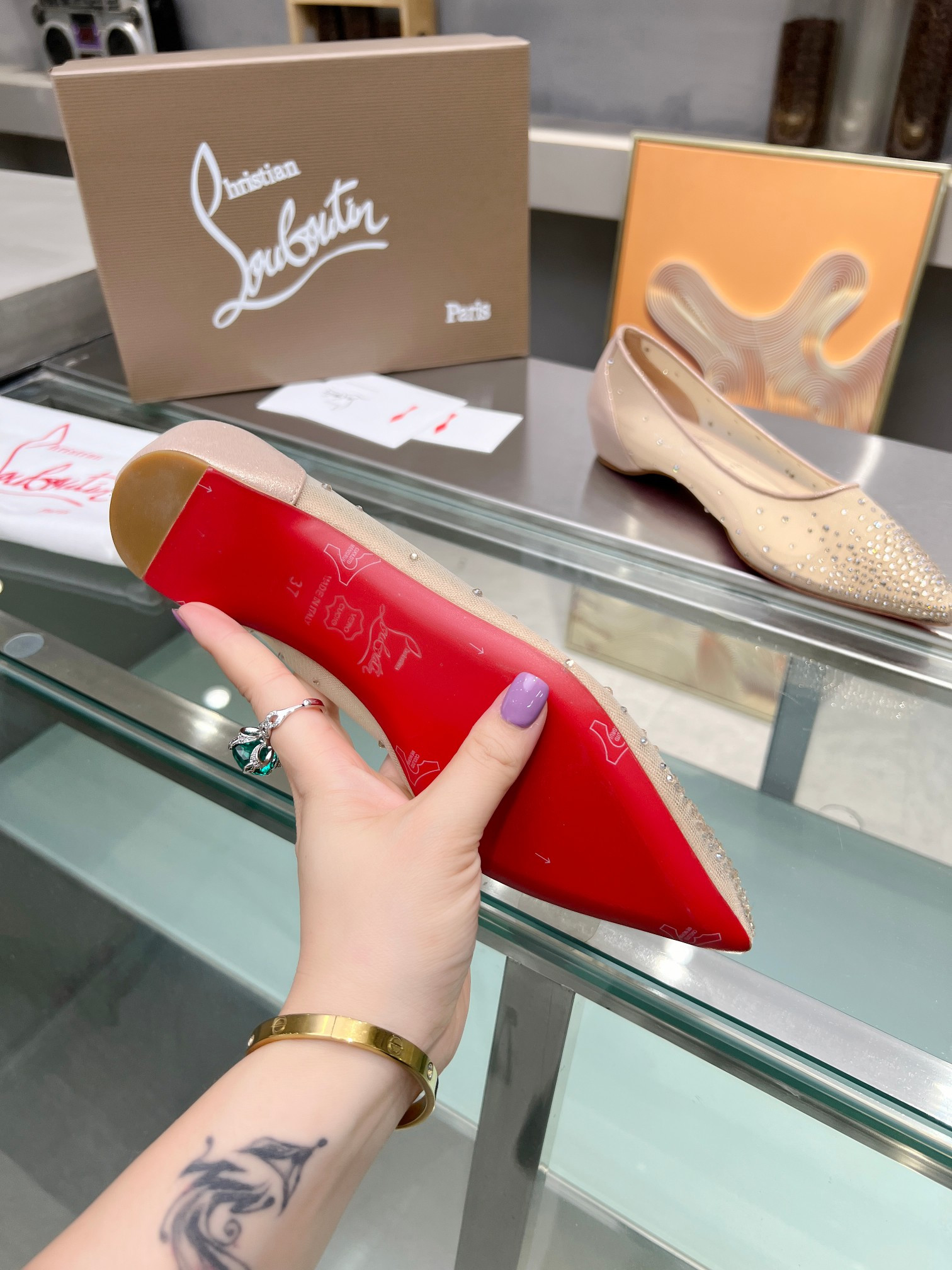 UA Ch**an Louboutin CL red-bottom shoes