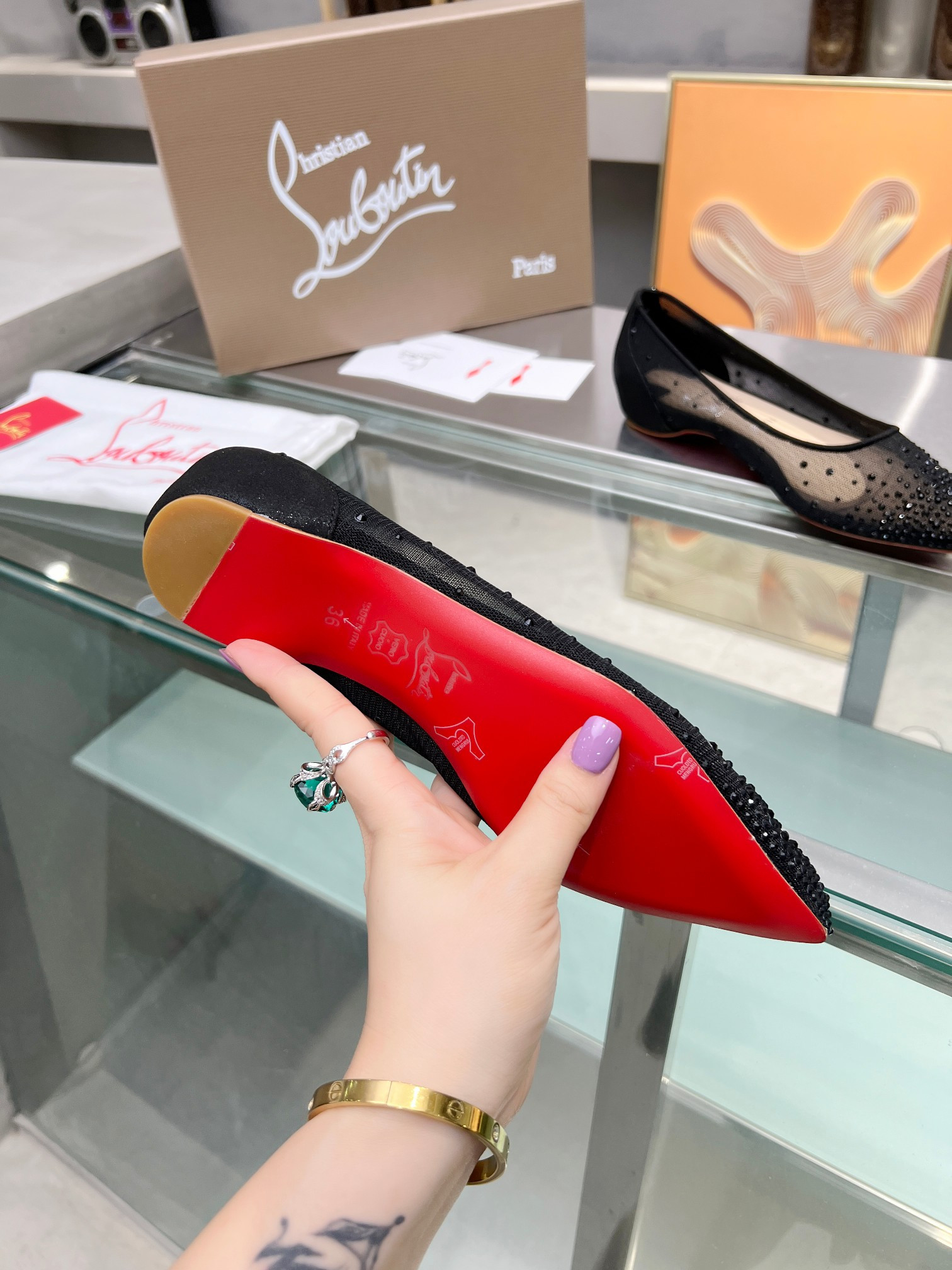 UA Ch**an Louboutin CL red-bottom shoes
