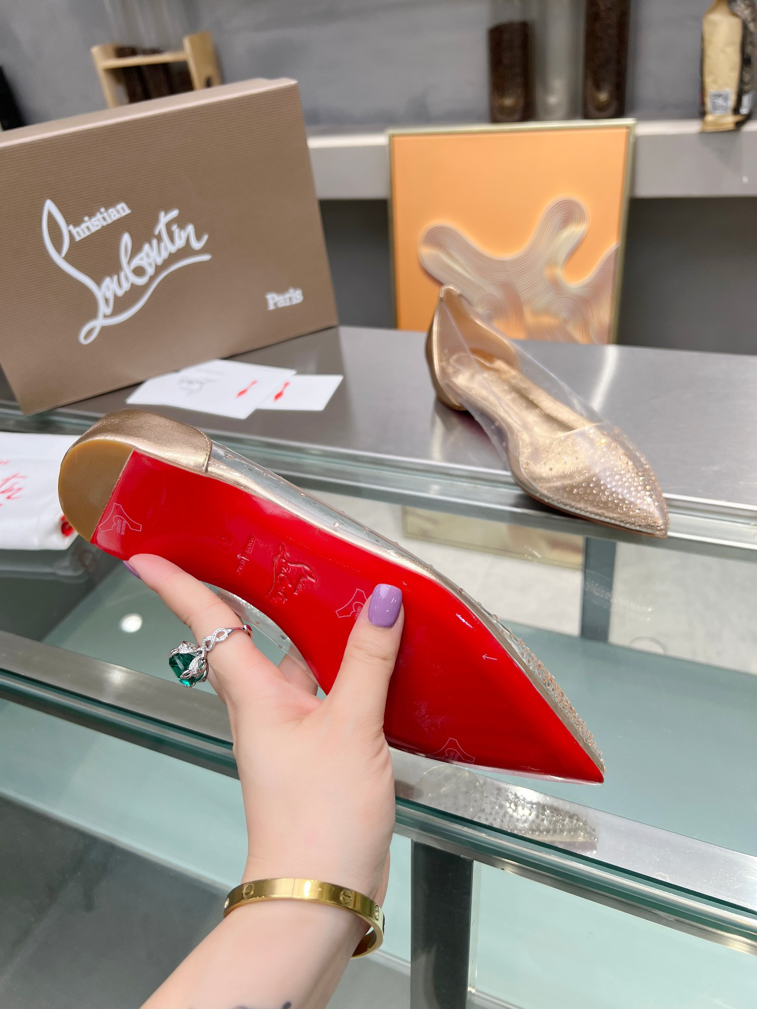 UA Ch**an Louboutin CL red-bottom shoes