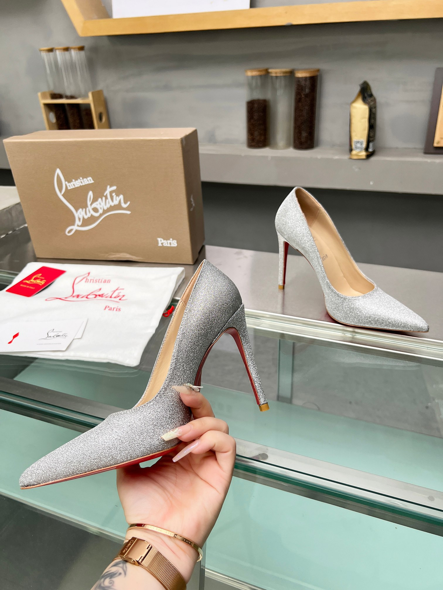 UA Ch**an Louboutin CL red-bottom shoes