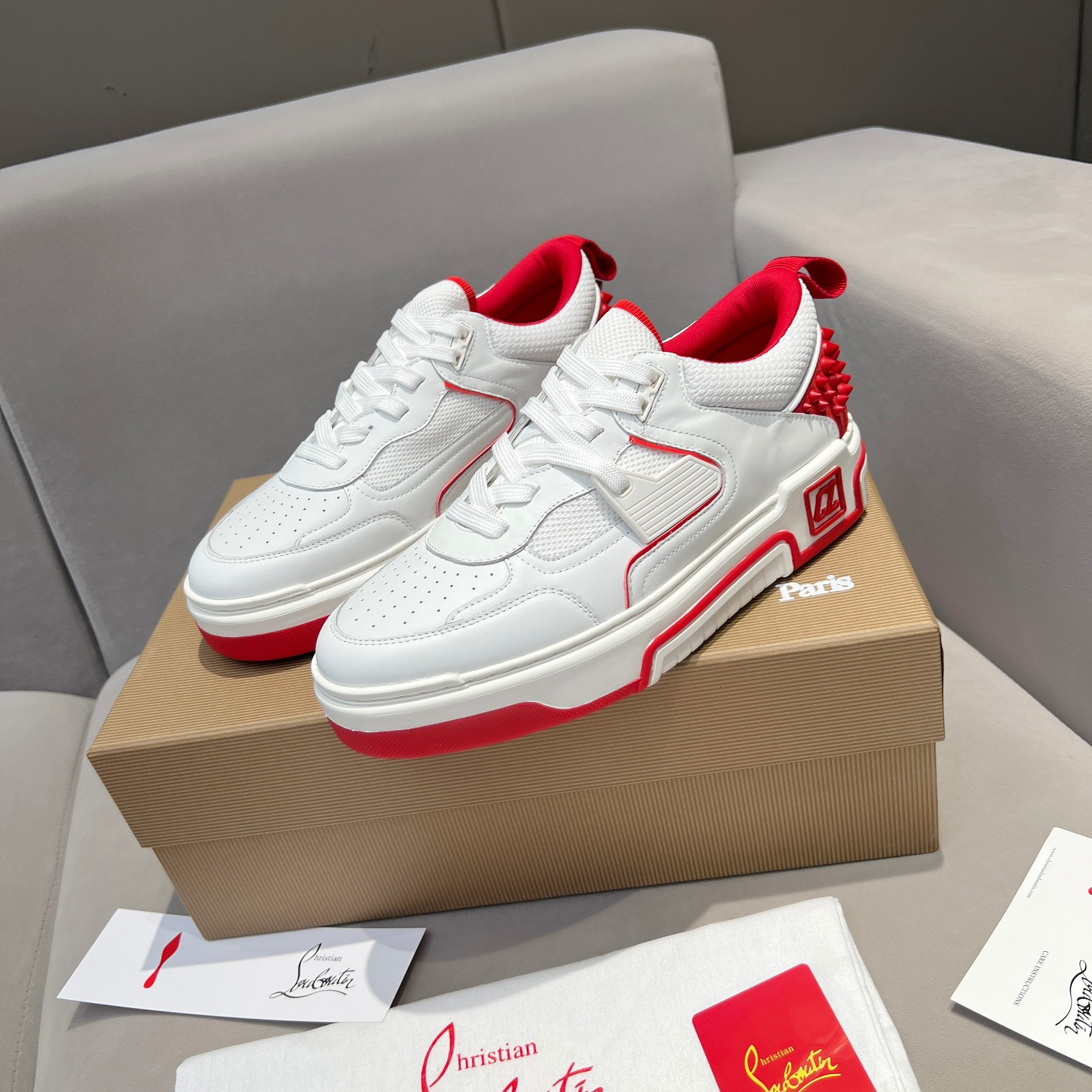 UA Ch**an Louboutin 2024 [New]ASTROLOUBI Unisex Thick-Soled Sneakers