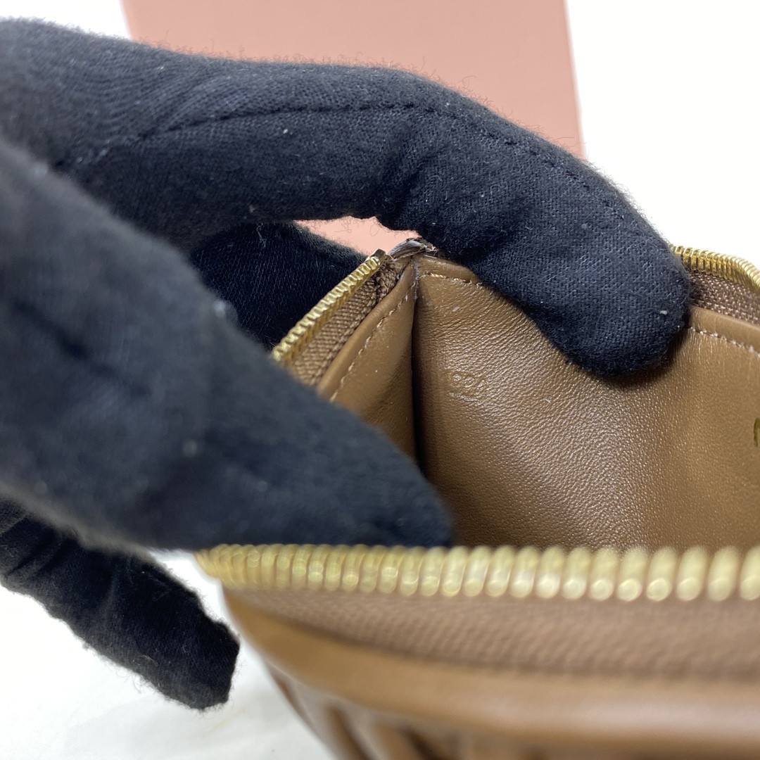 Miu Miu Matelassé nappa leather card holder 8X15cm