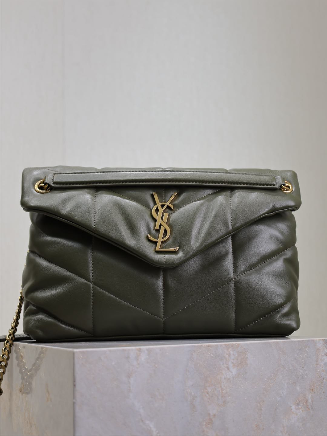 Y*L LOULOU PUFFER MEDIUM IN NAPPA LEATHER 35x23x13.5cm