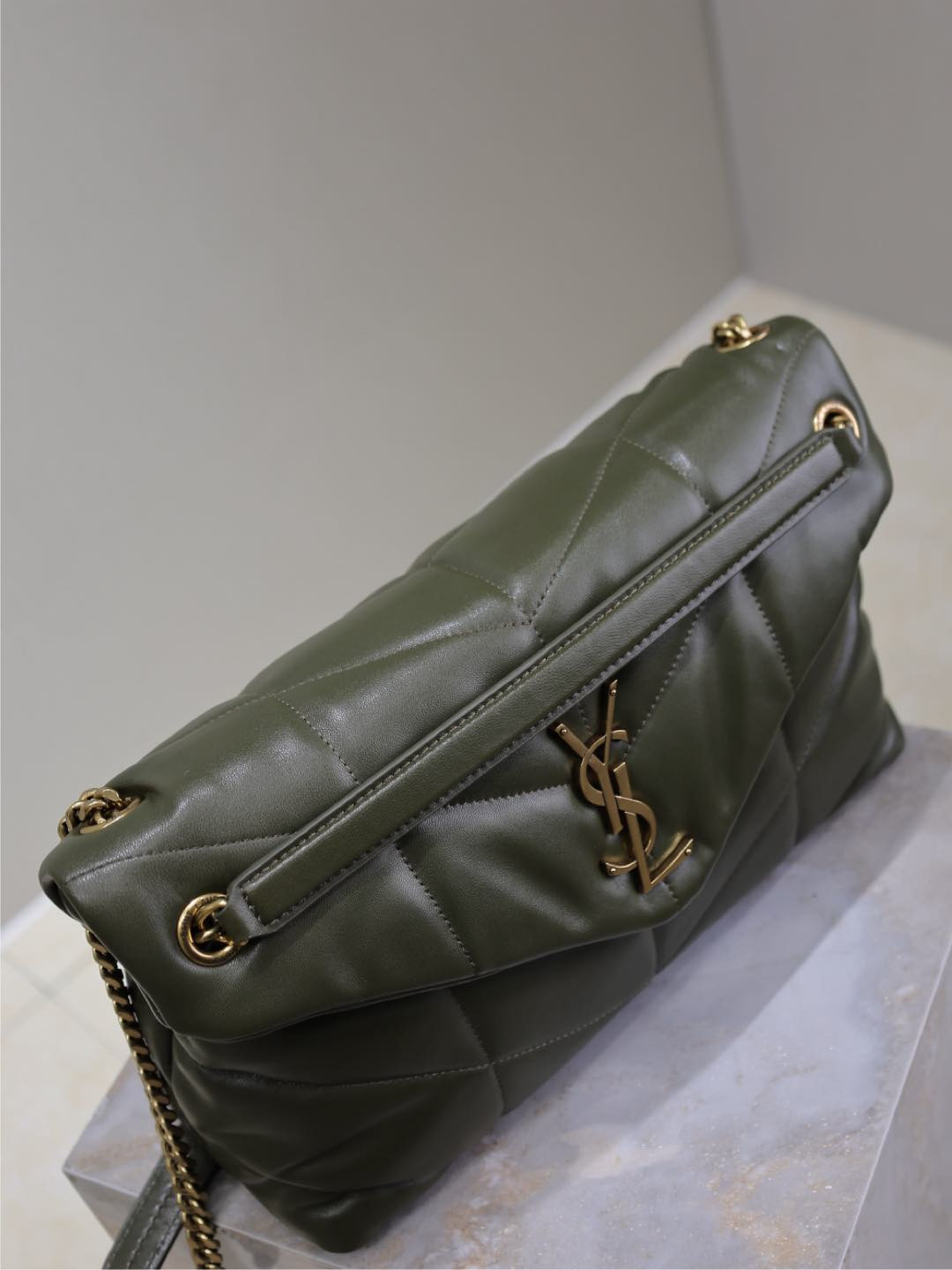 Y*L LOULOU PUFFER MEDIUM IN NAPPA LEATHER 35x23x13.5cm