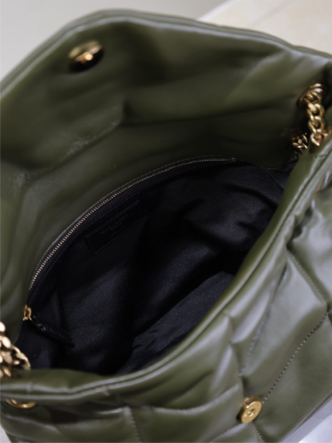 Y*L LOULOU PUFFER MEDIUM IN NAPPA LEATHER 35x23x13.5cm