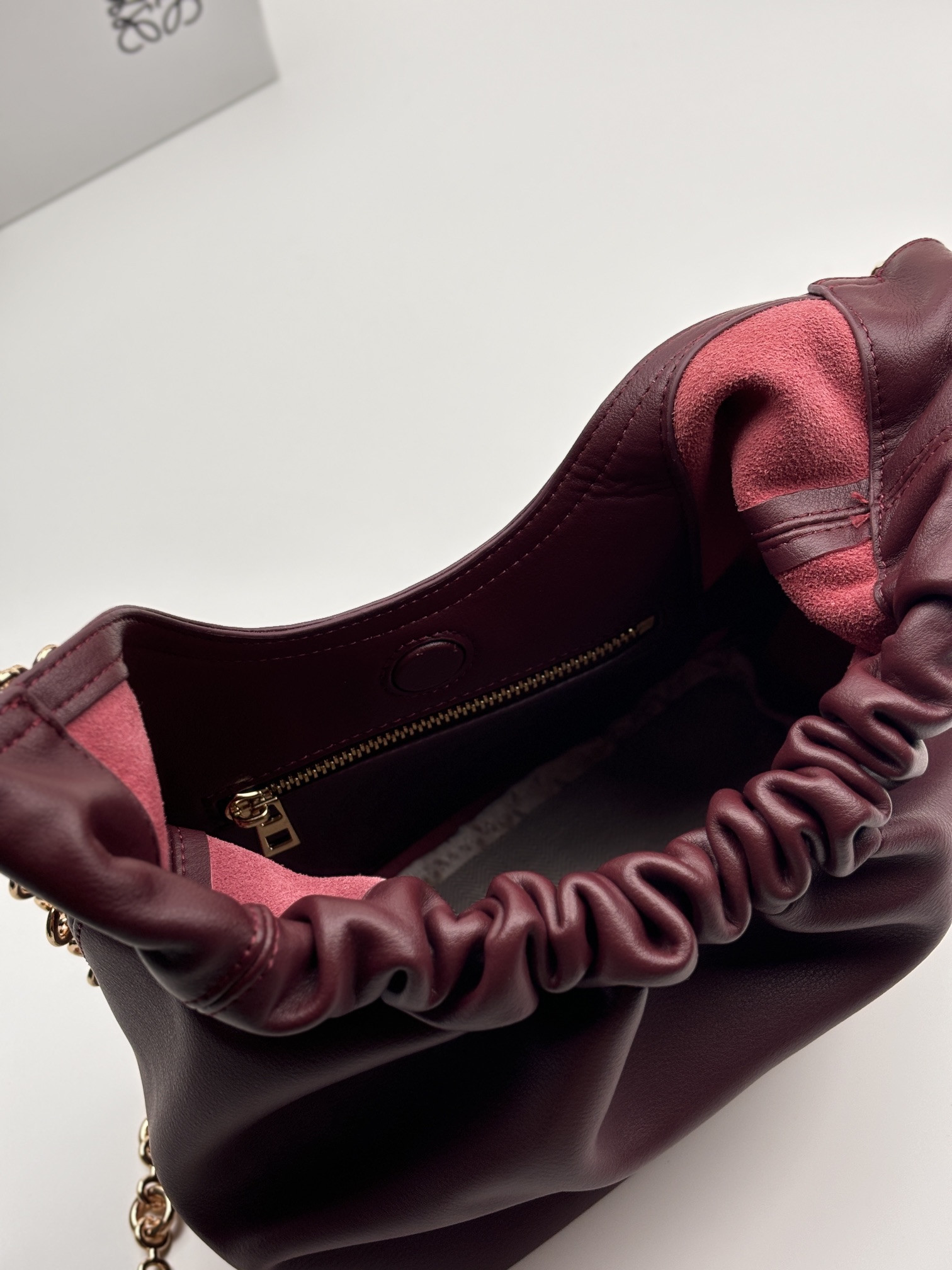 L0ew* Medium Squeeze bag in mellow nappa lambskin 34x33x13.5cm