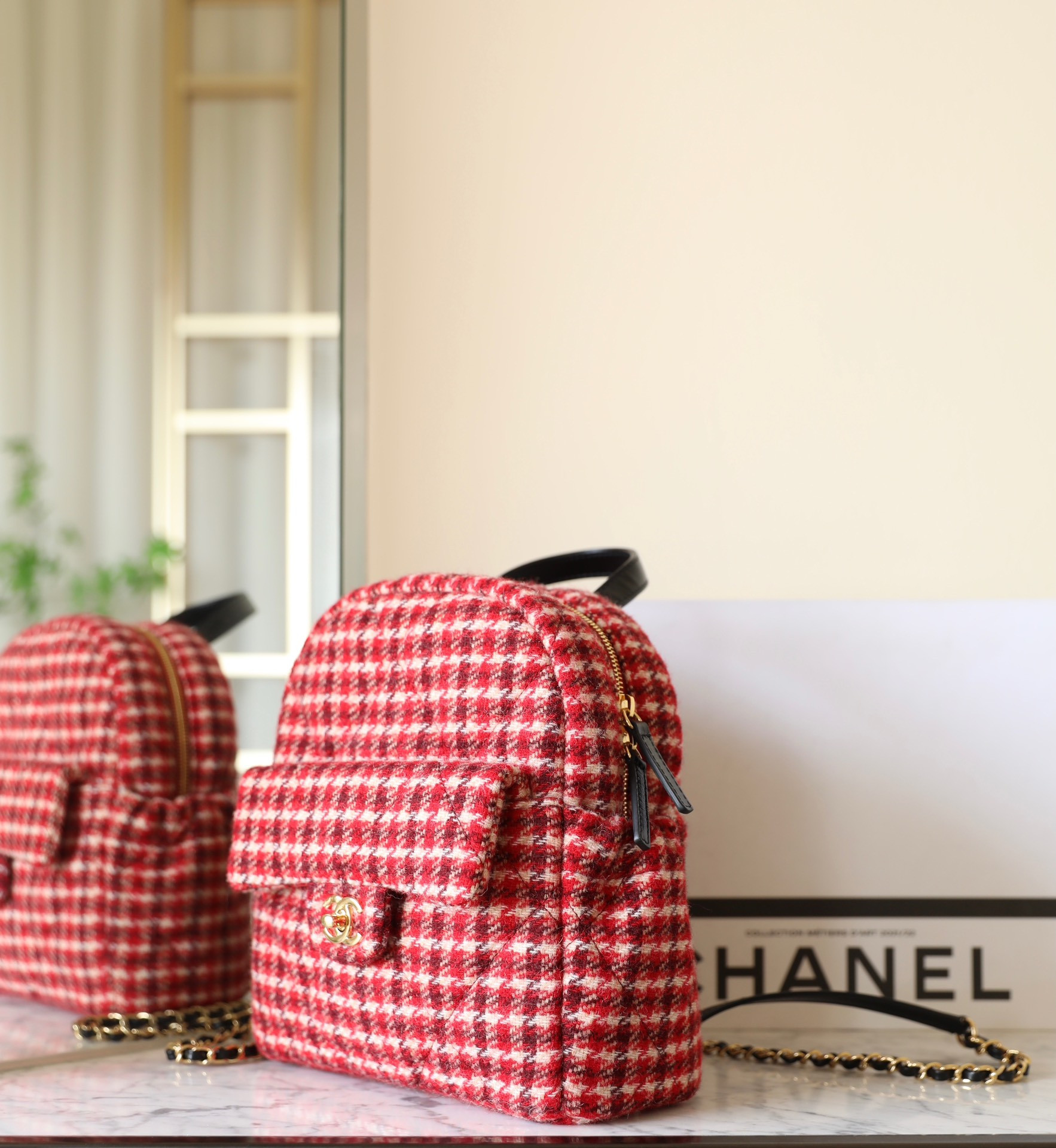 Ch*el Coconeige Backpack 28x26x11cm