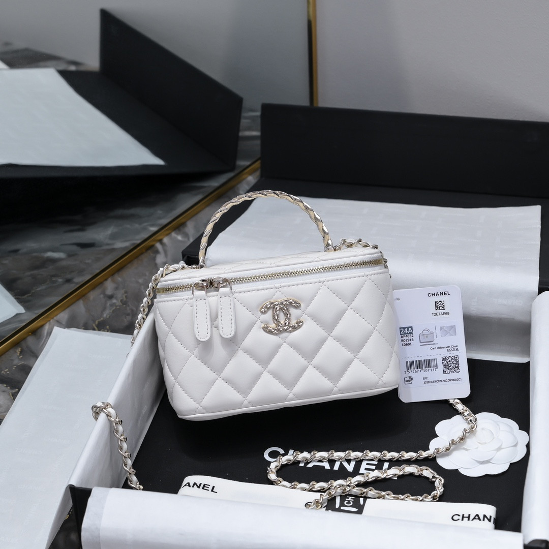 Ch*el Clutch With Chain 10x16x8cm