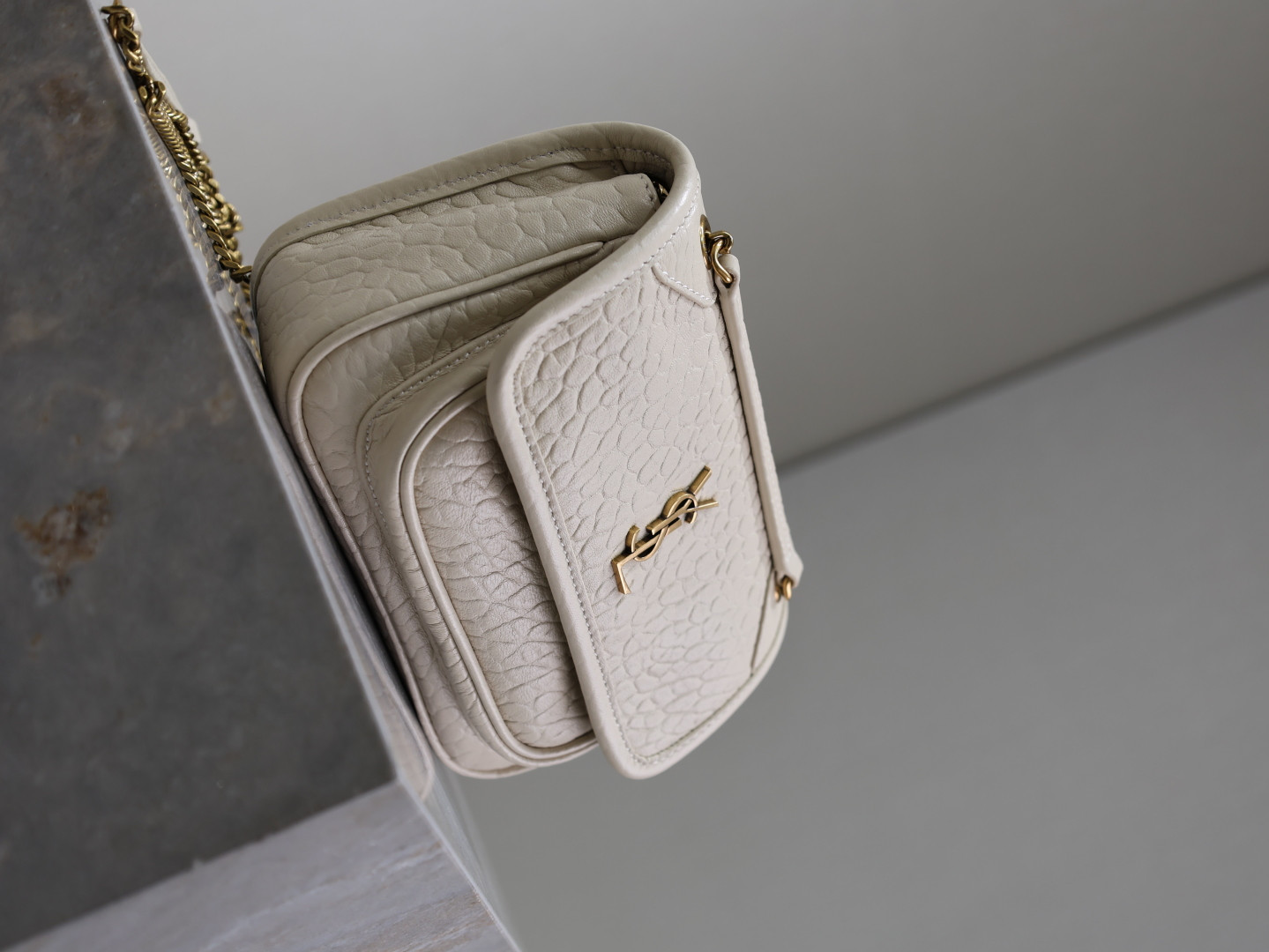 Y*L Niki Mini in grained lambskin 828736 12.5x18x5cm