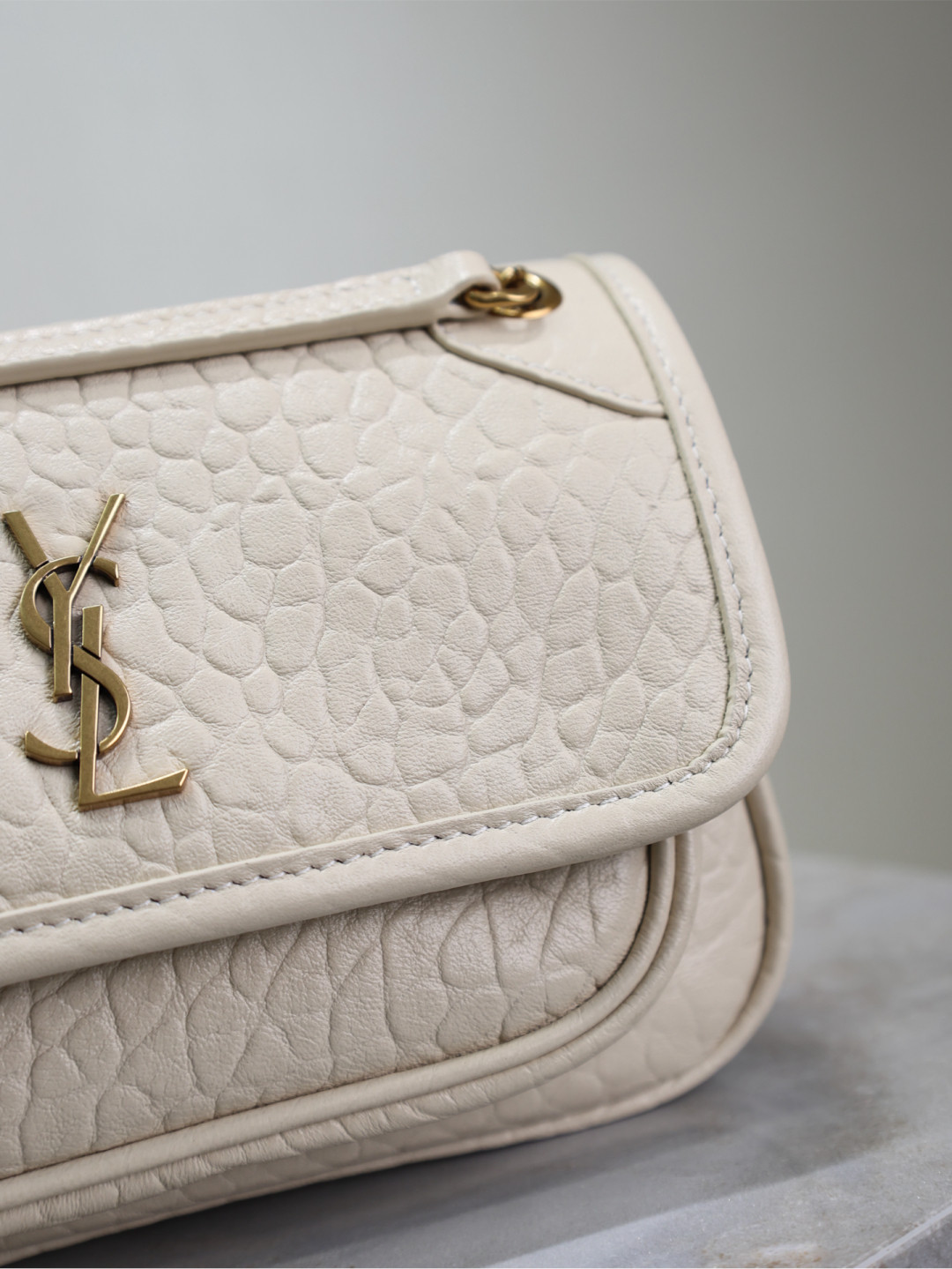 Y*L Niki Mini in grained lambskin 828736 12.5x18x5cm