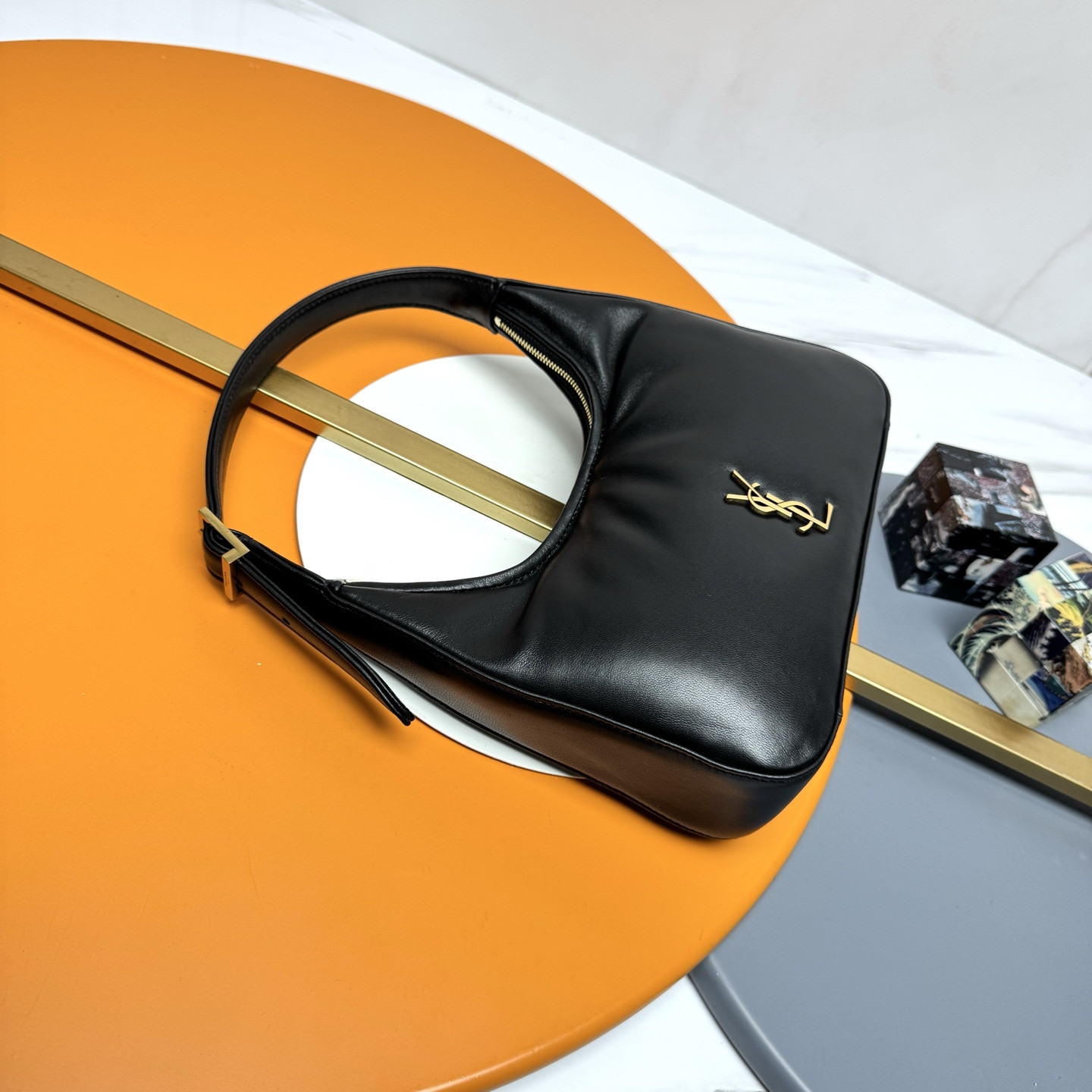 Y*L calypso mini hobo in plunged lambskin 20 X 12 X 5 cm