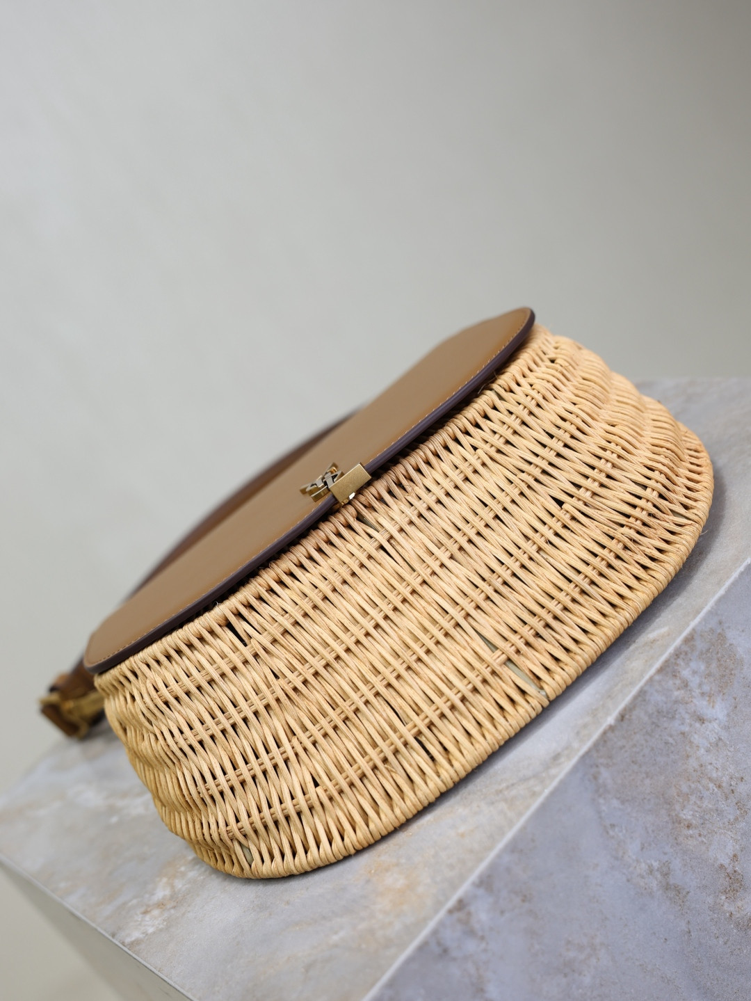 Y*L Mini VOLTAIRE top handle bag in osier 20x22x7.5cm