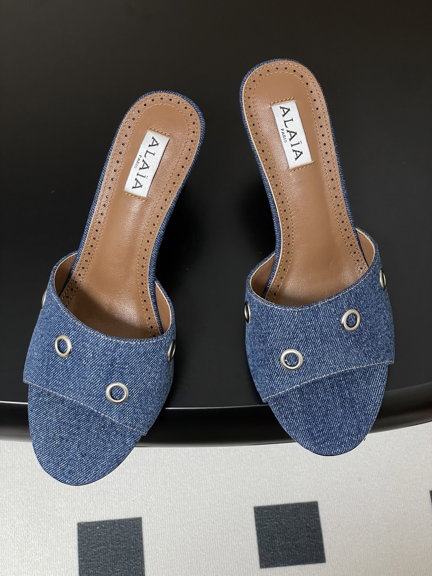 UA Alaia Ring Eyelets slippers 7cm Heel(Customized Size 7-10 days production time)