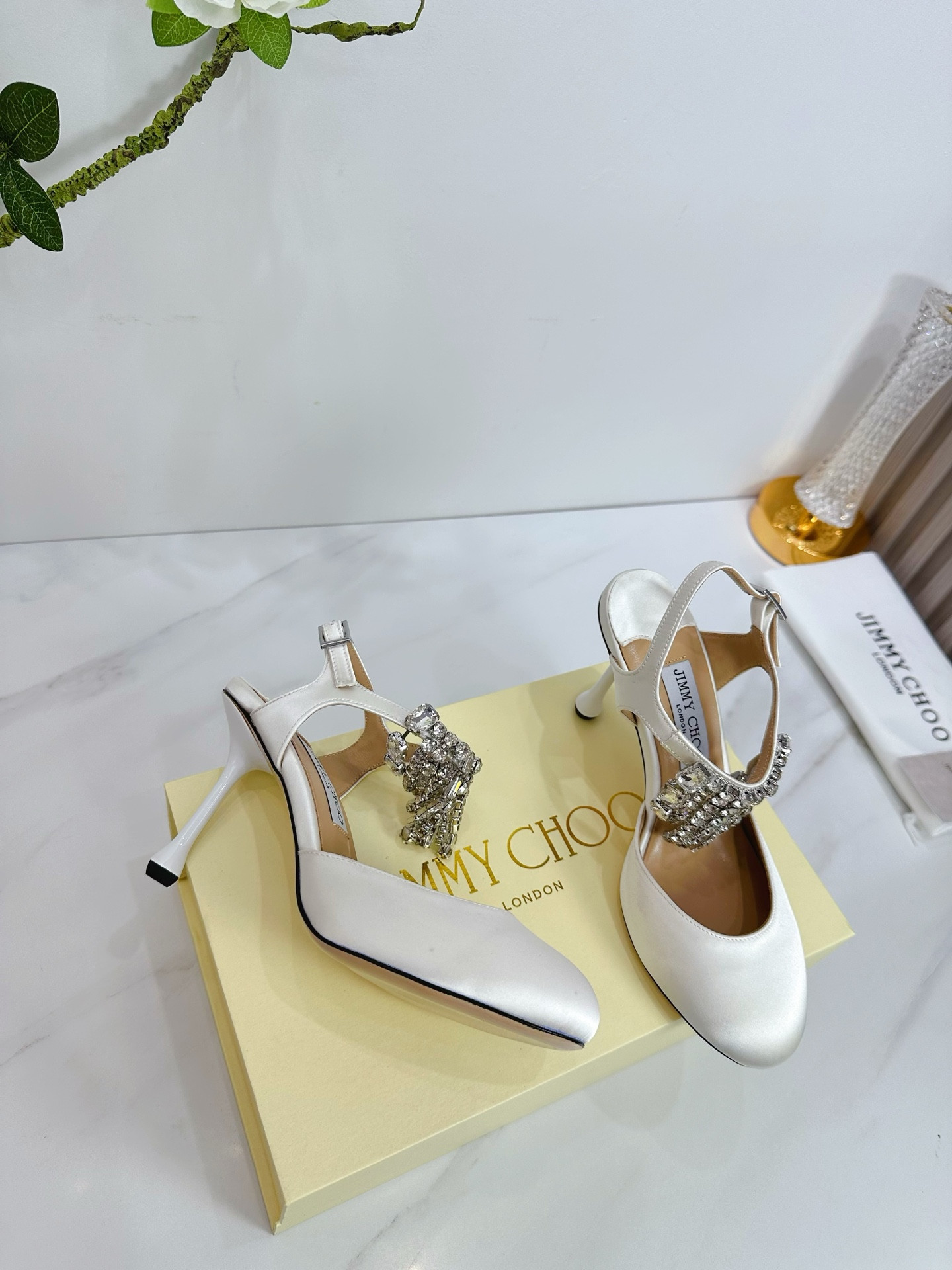 UA Ji*y Ch* Verity Glitter Slingbacks 8.5cm