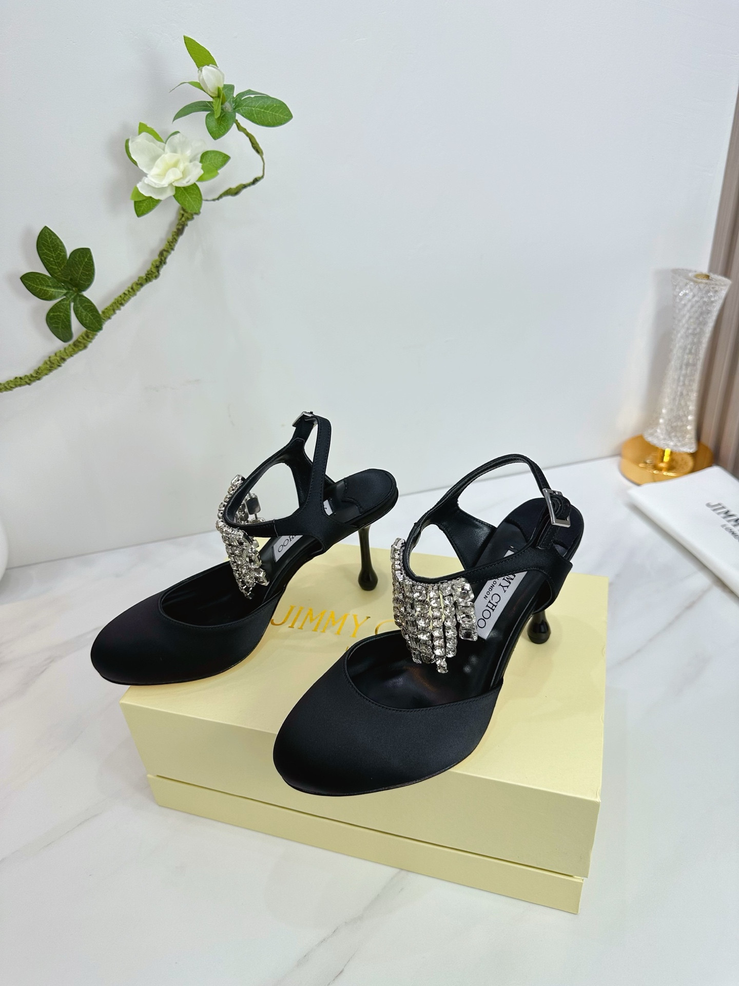 UA Ji*y Ch* Verity Glitter Slingbacks 8.5cm